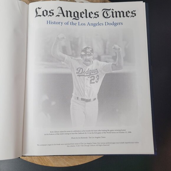 Los Angeles Dodgers History Book Presented To Dave MacMillan By Los Angeles Time - Picture 3 of 16